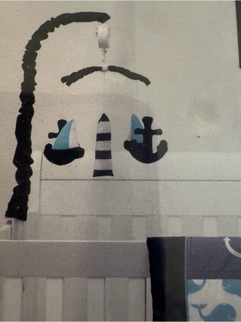 Nautica Black & Light Blue Nautical Mobile Wall Hanging